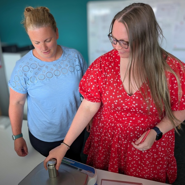 Amy Davies, Senior Food Technologist at ZERO2FIVE, and Courtney Scott, Technical Assistant at ANR-Probake