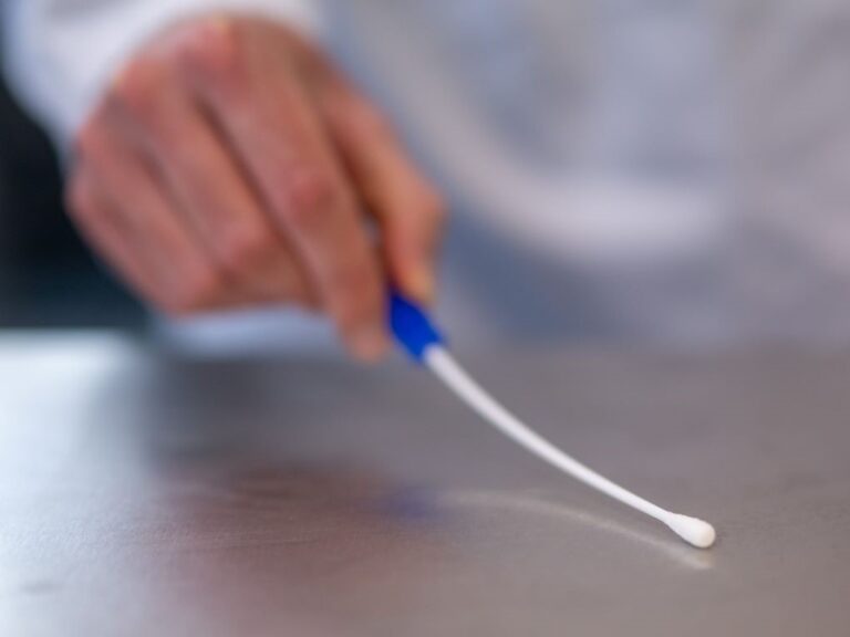 Food preparation surface swab