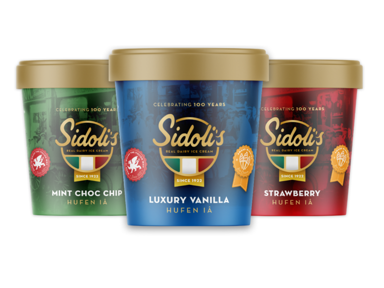 Sidoli's ice cream tubs