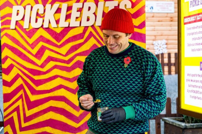 Will York from Picklebits on a market stall